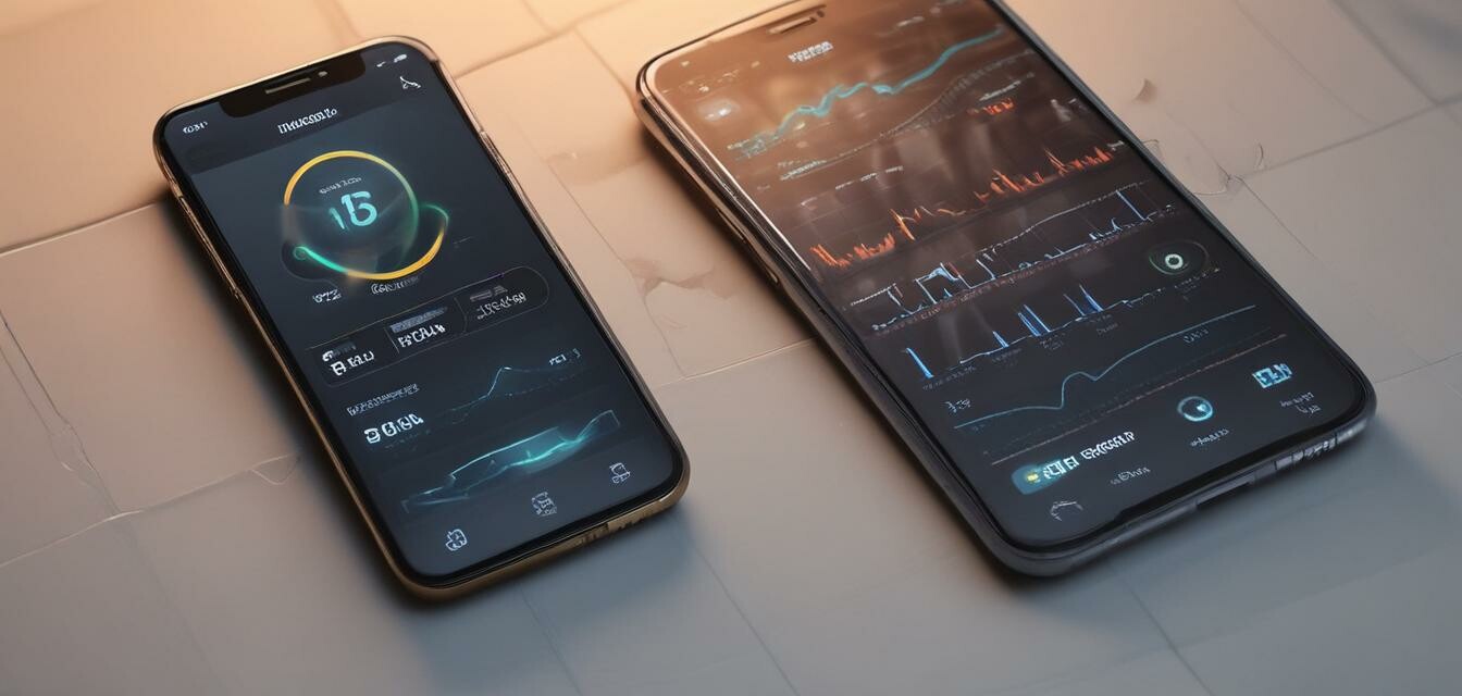 Smartphone mit Fitness-Tracking-App